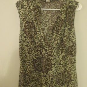 JKLA California Blouse Brown & Green XL